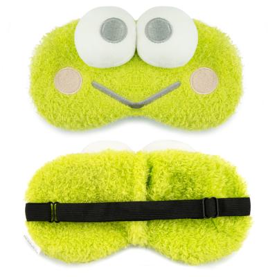 China Custom Wholesale Animal Sleep Mask Velvet Anti-Puffiness Frog Sleep Eye Mask With Embroidered Sleep Mask Factory for sale