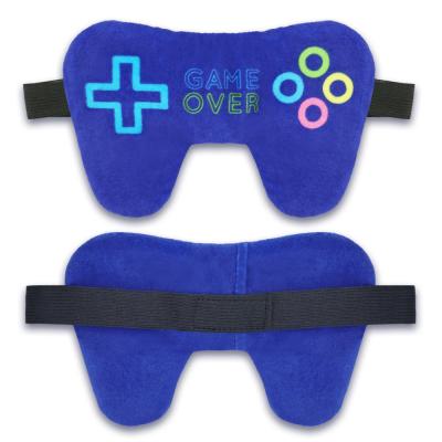 China Custom wholesale Anti-puffiness game console plush eyemask sleep eye mask with digital printing sleep mask factory for sale