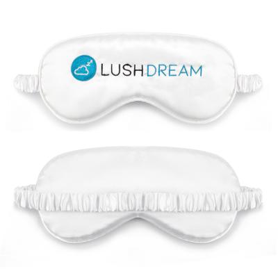 China Wholesale Custom Padded Luxury Sleep Mask Anti-Puffiness Silk Eye Mask With Embroidered Sleep Mask for sale