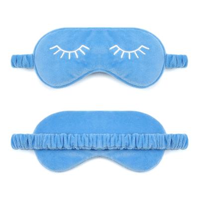 China Custom Wholesale Anti-Puffiness Velvet Mask Sleeping Eye Mask With Embroidered Velvet Eye Mask Manufacturer for sale