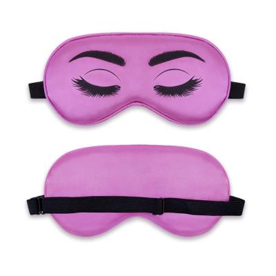 China Custom Wholesale Anti-Puffiness Eyelash Extension Sleep Mask Sleeping Eye Mask With Screen Printing Adjustable Sleep Mask for sale