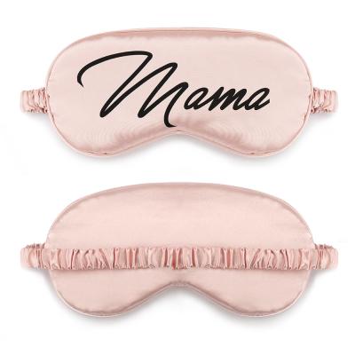 China Wholesale Custom Eye Mask Silk Anti-puffiness Eye Sleep Eye Mask With Screen Printing Logo Sleep Silk Eye Mask for sale