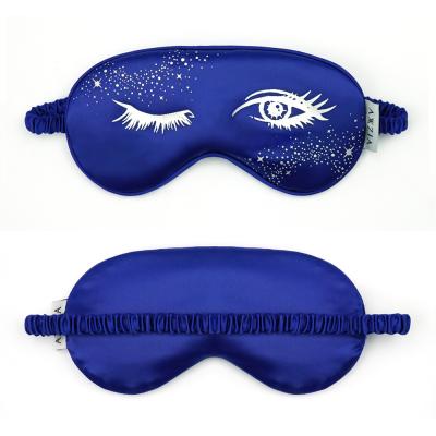 China Wholesale Custom Anti-Puffiness Luxury Sleep Mask Sleep Mask With Screen Printing Satin Sleeping Eye Mask for sale