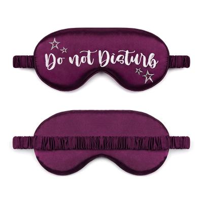 China Wholesale Custom Anti-Puffiness Eye Sleep Mask Sleep Eye Mask With Embroidered Satin Sleep Mask Manufacturer for sale