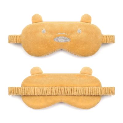 China Custom Wholesale Anti-Puffiness Velvet Sleep Mask Sleep Eye Mask With Embroidered Bear Sleep Eye Mask Manufacturer for sale