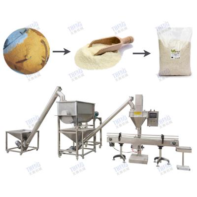 China Powder Semi-automatic Dry Food Milk Powder Mixer With Filling Machine Line for sale