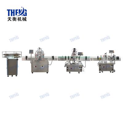 China High Accuracy Automatic Liquid Plastic Bottle Filling And Capping Labeling Machine Line for sale