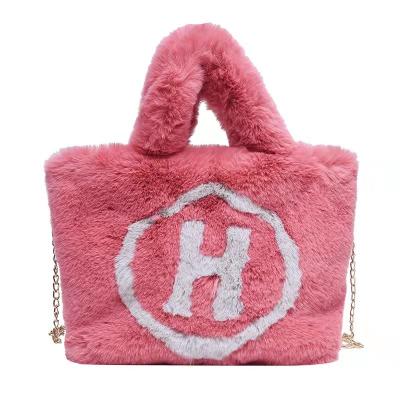 China Custom Hotel And Resort Logo Christmas Bag Good Quality Fur Bag Party for sale