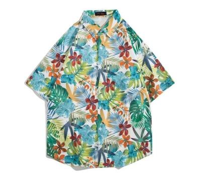 China Full Flower Print Fashionable High Quality Men's Breathable Shirt for sale