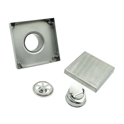 China Modern High Quality Square 304 Stainless Steel Tile Insert Floor Drain With Covers for sale