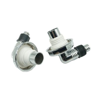 China Modern Electroplate Single Plastic Elbow Leak Set For Washing Machine Hose Tube Connector for sale