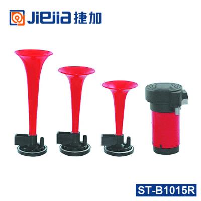 China Plastic Musical Trumpets 12V 3 Air Horn With Pump for sale