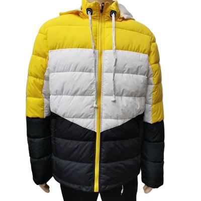 China Wholesale Style Waterproof Warmth Jacket Windproof Padded Stock For Men Running With Cable Line for sale