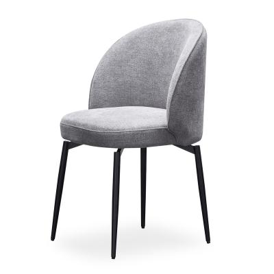 China Cover Material Can Be Selected Luxury Italian Minimalist Design Microfiber Metal Leg Leather Upholstered Nordic Modern Dining Chairs for sale