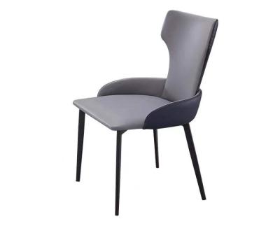 China Cover Material Choice Optional Italian Minimalist Luxury Nordic Velvet Microfiber Metal Leg Leather Upholstered Modern Dining Chair for sale