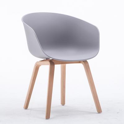 China PP color and fabric color have options luxury Italian Bentwood Solidwood minimalist legs fabric upholstered PP plastic Nordic modern wood dining chairs for sale