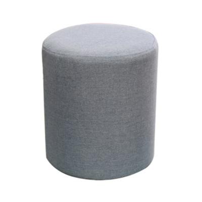 China Cover Material Can Be Customized Nordic Design Fabric Upholstered Modern Small Round Cylinder Drssubg Stool Pouf Ottoman for sale