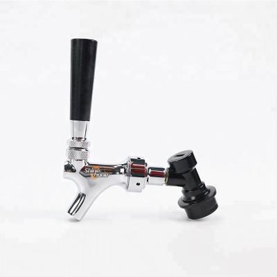 China Chromed Stocked Beer Tap With Cornelius Ball Lock Disconnect Homebrew Corny Cornelius Keg Faucet Tap for sale