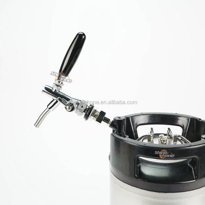 China Stocked Chromed Draft Beer Faucet With Flow Controller , Wire Ball Lock Liquid Disconnect for sale