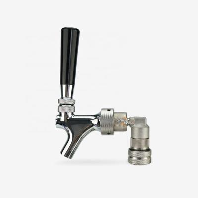 China Chromed Brass Stocked Beer Faucet With Cornelius Ball Lock Disconnect Homebrew Barrel Faucet Spout for sale