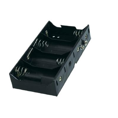 China Amazon Safe Hot Business Plastic Battery Case Holder ABS 4*D Black Battery Holder Box for sale