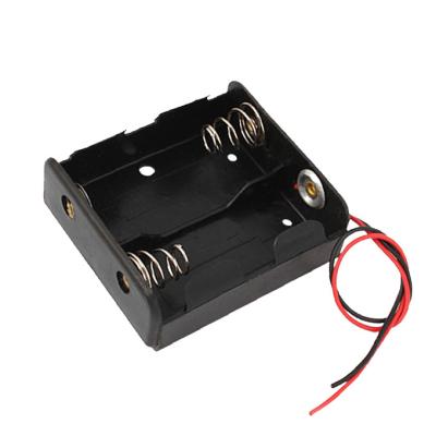 China 2022 New Arrival Black Cheap Waterproof Square ABS Battery Holder Box Safe With Lead Wire for sale