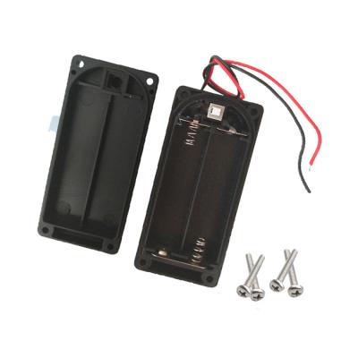 China Safe Manufacturers Lead Sales Black Square ABS Battery Holder DIY Kit Case With Lead Wire Batteries for sale