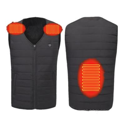 China Breathable USB Heated Vest Heating Shirt Clothing Hunting Wear Winter Body Warmer Unisex Thermal Black S-6XL for sale