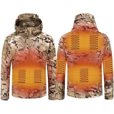 China Breathable Rechargeable Lithium Battery Heated Hunting Wear 5v Electraical USB Hoodie Heating Shirt for sale