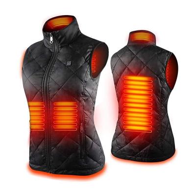 China Breathable Women USB Heated Vest Cotton Padded Electric Battery Operated Clothes With Battery Pack for sale