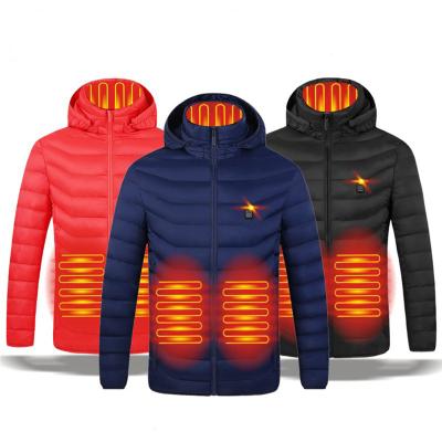 China Breathable 5V Thermal Heated Outdoor Vest Jackets Stripper Cotton Coat Hooded Winter Warmer Jackets Thermal Winter for sale