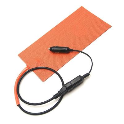 China Hot Food Outdoor Pizza Food Delivery Bag Heater Element 152x304 Mm Heater Pad 12V Silicone With 75C Thermostat And Car Chargeor for sale