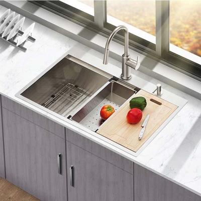 China Basin Luxury Undermount Dish Drainer Cheap Stainless Steel Kitchen Sink Faucet Corner Bowl Without Bowl for sale