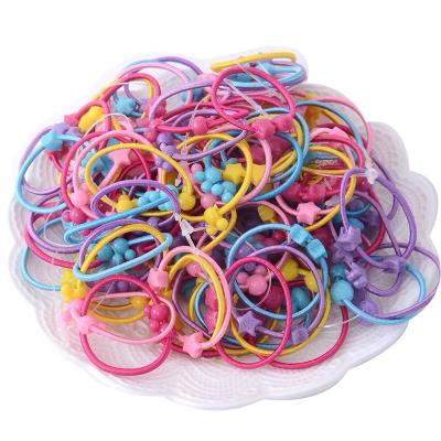 China Wholesale Soft Cute Rabbit Heart Cartoon Hair Rubber Band Colorful Hair Rope For Kids for sale