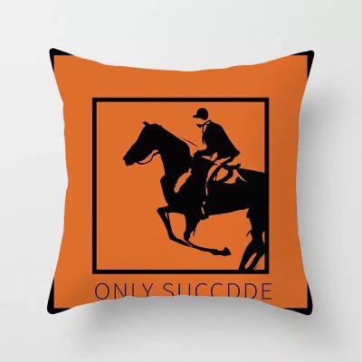 China Without Filling New European Style Pattern Pillow Case Cushion Orange Cover Sofa Home Decoration for sale