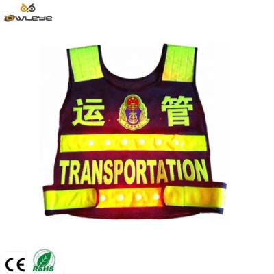 China Water Proof LED Reflective Vest For Traffic Police en venta