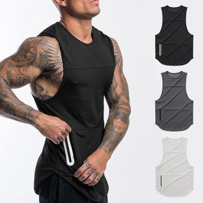 China QUICK DRY Custom Wholesale Tank Tops Gym Fitness Good Quality Sportwear Slim Fit Vest for sale