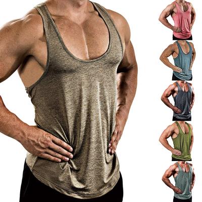 China Wholesale QUICK DRY Men's Slim Fit Custom Design Gym Fitness Wear Tank Top for sale