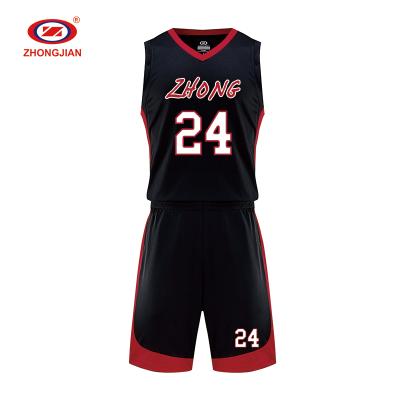 China Custom 2021 New Arrival Antibacterial Logo Blank Men Basketball Jersey Copy Set Basketball Shirts for sale