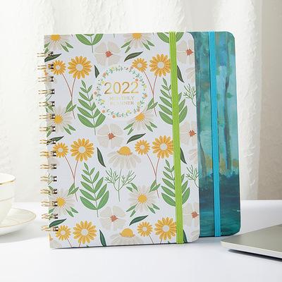 China Geometry Printed Daily Weekly 2022 Planners and Notebooks Custom Logo Eco-friendly Paper Monthly Notebook for sale