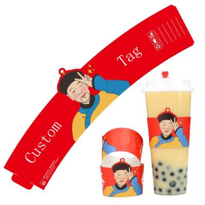 China Hot Sale Custom Factory Sale Paper Coffee Cup Sleeve Kpop Cup Sleeve Recyclable With Custom Printed Logo for sale