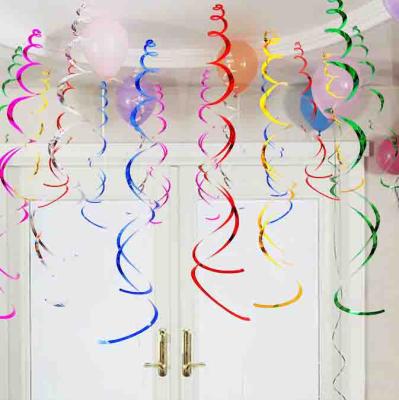 China Hot Sale Customized Party Decoration Christmas Party Hanging PVC Swirl Hanging Decorations for sale