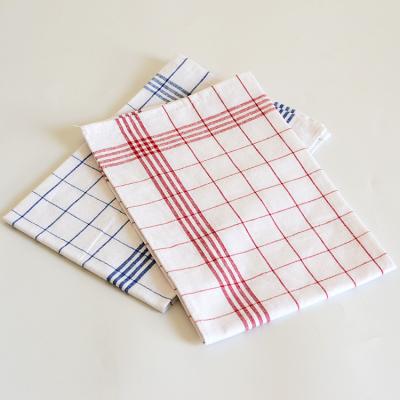 China QUICK DRY Custom Printed Classic 100% Cotton Plaid Tea Kitchen Towel Set for sale