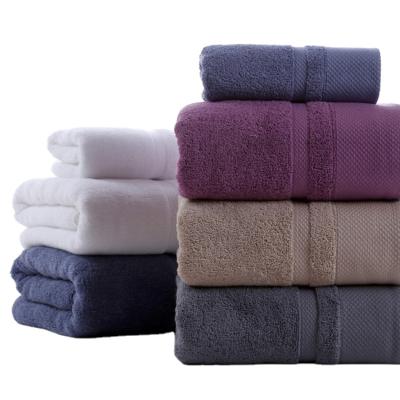 China QUICK DRY Soft 100% Cotton Bath Used Shower Towel Set For Hotel for sale