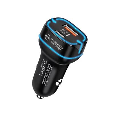 China Mobile Phone QC3.0 18W Palladium 25W Car Phone Charger 43w Usb C PD Fast Charging Car Charger for sale