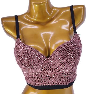 China Comfortable QUICK DRY rhinestone diamond party suit push up strappy encaj bralett adjustable straps for women for sale