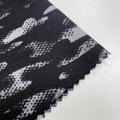 China Anti-Static Patterns Custom Lightweight Printed 100%Polyester Knitted Mesh Fabric For Skirts for sale