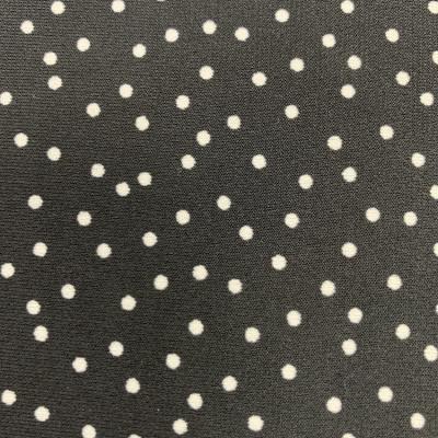 China Memory Fashion Simple Design 95% Polyester 5% Spandex Knitted Black Brushed Dots Print ity Fabric For Lining for sale