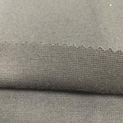 China Custom high quality memory bestseller knitted plain brushed poly sueded elastic spandex Roma fabric for clothes for sale