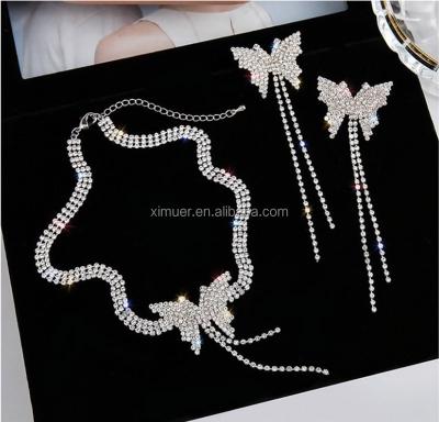 China Latest FASHIONABLE Women Jewelry Set Rhinestone Jewelry Set Choker Necklace Set for sale